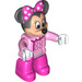 LEGO Minnie Mouse mit Buttons auf oben und Dark Pink Bow mit Weiß Spots Duplo Abbildung