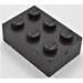 LEGO Modulex Noir Modulex Brique 2 x 3 avec Lego sur Studs