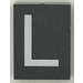 LEGO Modulex Black Modulex Tile 3 x 4 with White &quot;L&quot; with No Internal Supports