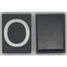 LEGO Modulex Black Modulex Tile 3 x 4 with White &quot;O&quot; with No Internal Supports