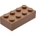 LEGO Modulex Marron Modulex Brique 2 x 4 avec LEGO sur Goujons