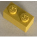 LEGO Giallo limone Modulex Modulex Mattoncino 1 x 2 con M su Bottoncini