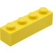 LEGO Modulex Lemon Modulex Brick 1 x 4 (Lego on studs)