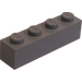 LEGO Modulex gris clair Modulex Brique 1 x 4 (Lego sur les goujons)