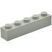 LEGO Modulex gris clair Modulex Brique 1 x 5 (Goujons M)