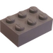 LEGO Modulex Hellgrau Modulex Backstein 2 x 3 mit Lego auf Bolzen
