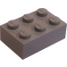 LEGO Modulex Light Gray Modulex Brick 2 x 3 with Lego on Studs