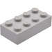 LEGO Modulex Lichtgrijs Modulex Steen 2 x 4 met LEGO Aan Studs