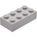 LEGO Modulex Light Gray Modulex Brick 2 x 4 with LEGO on Studs