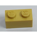 LEGO Modulex Ochre Yellow Modulex Brick 1 x 2 with M on Studs