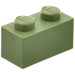 LEGO Verde oliva Modulex Modulex Mattoncino 1 x 2 con Lego su Bottoncini