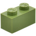 LEGO Verde oliva Modulex Modulex Mattoncino 1 x 2 con M su Bottoncini