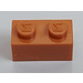 LEGO Modulex Oranje Modulex Steen 1 x 2 met M Aan Studs
