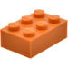 LEGO Arancione Modulex Modulex Mattoncino 2 x 3 con Lego sui bottoncini