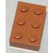 LEGO Modulex Orange Modulex Brick 2 x 3 with M on Studs