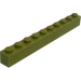 LEGO Modulex Pastellgrün Modulex Stein 1 x 10 mit M auf Noppen