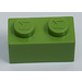 LEGO Modulex Pastel Green Modulex Brick 1 x 2 with M on Studs