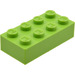 LEGO Modulex Pastelgroen Modulex Steen 2 x 4 met M Aan Studs