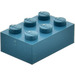 LEGO Modulex blauwgroen Modulex Steen 2 x 3 met Lego op noppen