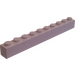 LEGO Modulex White Modulex Brick 1 x 10 with M on Studs