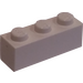 LEGO Modulex Weiß Modulex Backstein 1 x 3 mit LEGO auf Bolzen