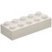 LEGO Modulex Weiß Modulex Backstein 2 x 5 mit M auf Bolzen