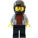 LEGO Motorcycle Driver with Black Helmet Minifigure