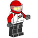 LEGO Motorcycle Driver with Red Helmet Minifigure