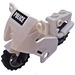LEGO Motorcycle with Black Chassis and Gray Wheels with Black 'POLICE' Sticker