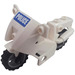 LEGO Motorcycle with Black Chassis and Gray Wheels with 'POLICE' on Blue Sticker (52035)