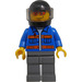 LEGO Motorcyclist met Oranje glasses minifiguur