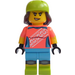 LEGO Mountain Biker mit Limette Helm Minifigur