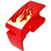 LEGO Garde-boue Panneau 3 Droite avec Jaune Flames Autocollant (61070)