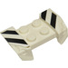 LEGO Parafango Piastra 2 x 4 con Overhanging Headlights con Nero e Bianco Danger Strisce Adesivo (44674)