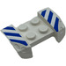 LEGO Mudguard Plate 2 x 4 with Overhanging Headlights with Blue and White Danger Stripes Sticker (44674)