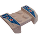 LEGO Kotflügel Platte 2 x 4 mit Overhanging Headlights mit Blau Streifen und rot Stars Aufkleber (44674)