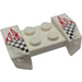 LEGO Parafango Piastra 2 x 4 con Overhanging Headlights con Checkered Fiamma Adesivo (44674)