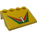 LEGO Spatbord Helling 3 x 4 met 1 Sticker (2513)