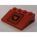 LEGO Parafango Pendenza 3 x 4 con Fuoco logo Adesivo (Grande) (2513)