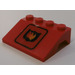 LEGO Mudguard Slope 3 x 4 with Fire Logo Sticker (Large) (2513)