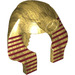 LEGO Mummy Headdress with Dark Red Stripes on Metallic Gold with Inside Solid Ring (22887 / 90462)