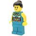 LEGO Musician (3) with Top Knot Black Hair Bun Minifigure