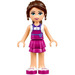 LEGO Naomi, Magenta Layered Skirt, Wit Top met Magenta Apron minifiguur