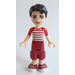 LEGO Nate mit Dark rot Cropped Trousers und rot und Weiß Striped Shirt Minifigur