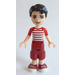 LEGO Nate avec Rouge Foncé Cropped Pantalon et Rouge et Blanc Striped Chemise Minifigurine