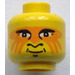 LEGO Native American Head with Orange War Paint (Safety Stud) (3626)