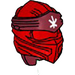 LEGO Ninjago Wrap avec Dark rouge Headband et blanc Ninjago Logogram