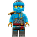 LEGO Nya - Dragons Rising mit Dunkles Azur Wrap und Perlgold Schulterpanzer Minifigur