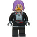 LEGO Nymphadora Tonks s Černá, Šedá a Červená Horní Minifigurka