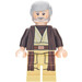 LEGO Obi Wan Kenobi s Šedá Vlasy a Dark Hnědá Robe Minifigurka